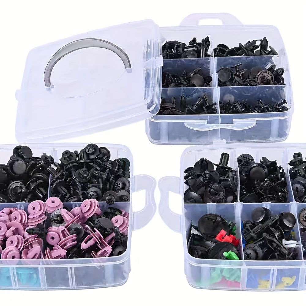 725-Piece Automotive Fastener Clip Kit – Body Push Pin Rivet Assortment for Bumper, Door Trim & Panel Removal Car Disassembly