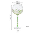 1 Piece Hand Painted Glass Goblet Cup Creative Red Wine Glasses Cup Flower Painted Stemware for Wedding Party Events - V.I.P Digital Presence