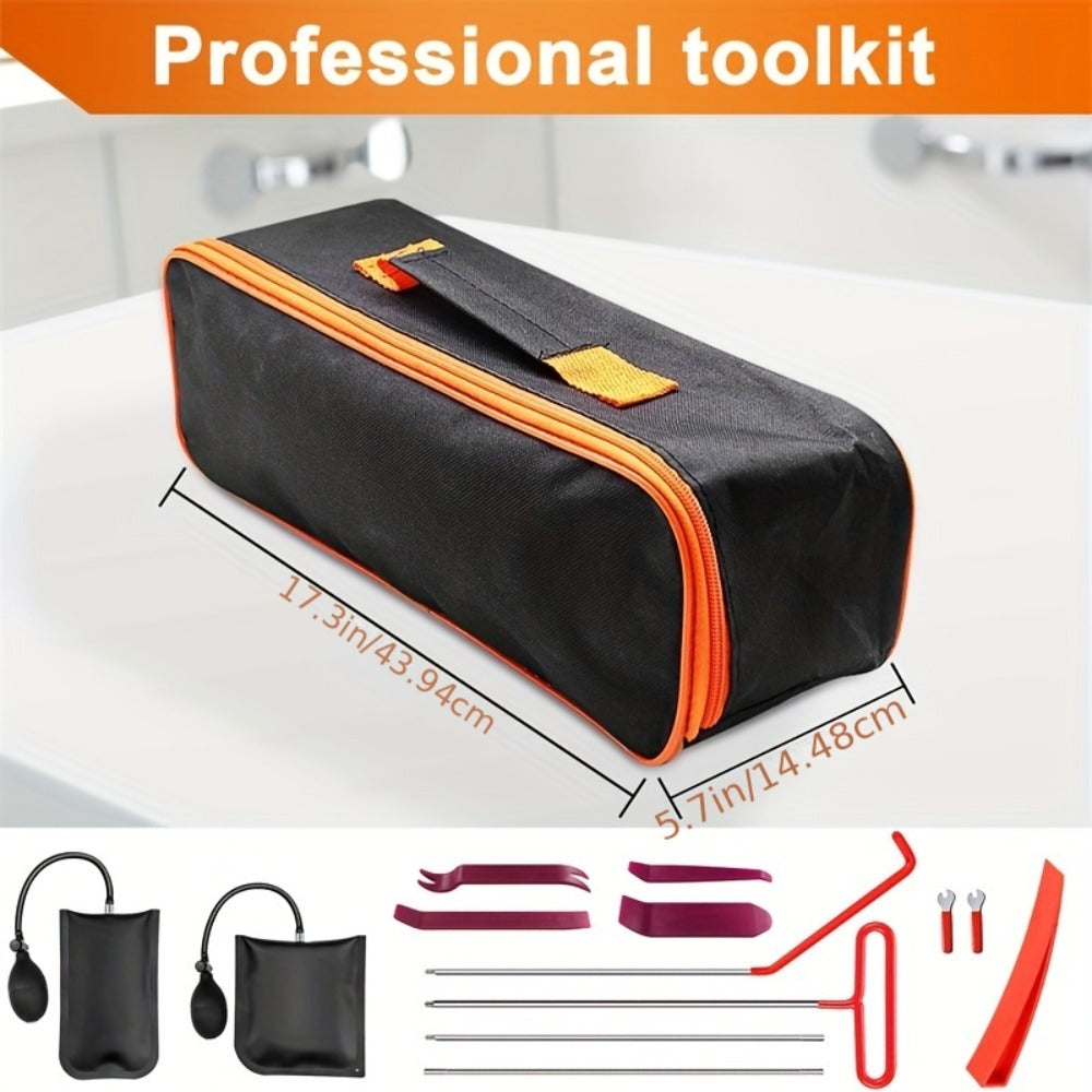 Fourteen-Piece Automotive Entry and Trim Tool Kit with Air Wedges, Long-Reach Rods and Carry Case — image 2