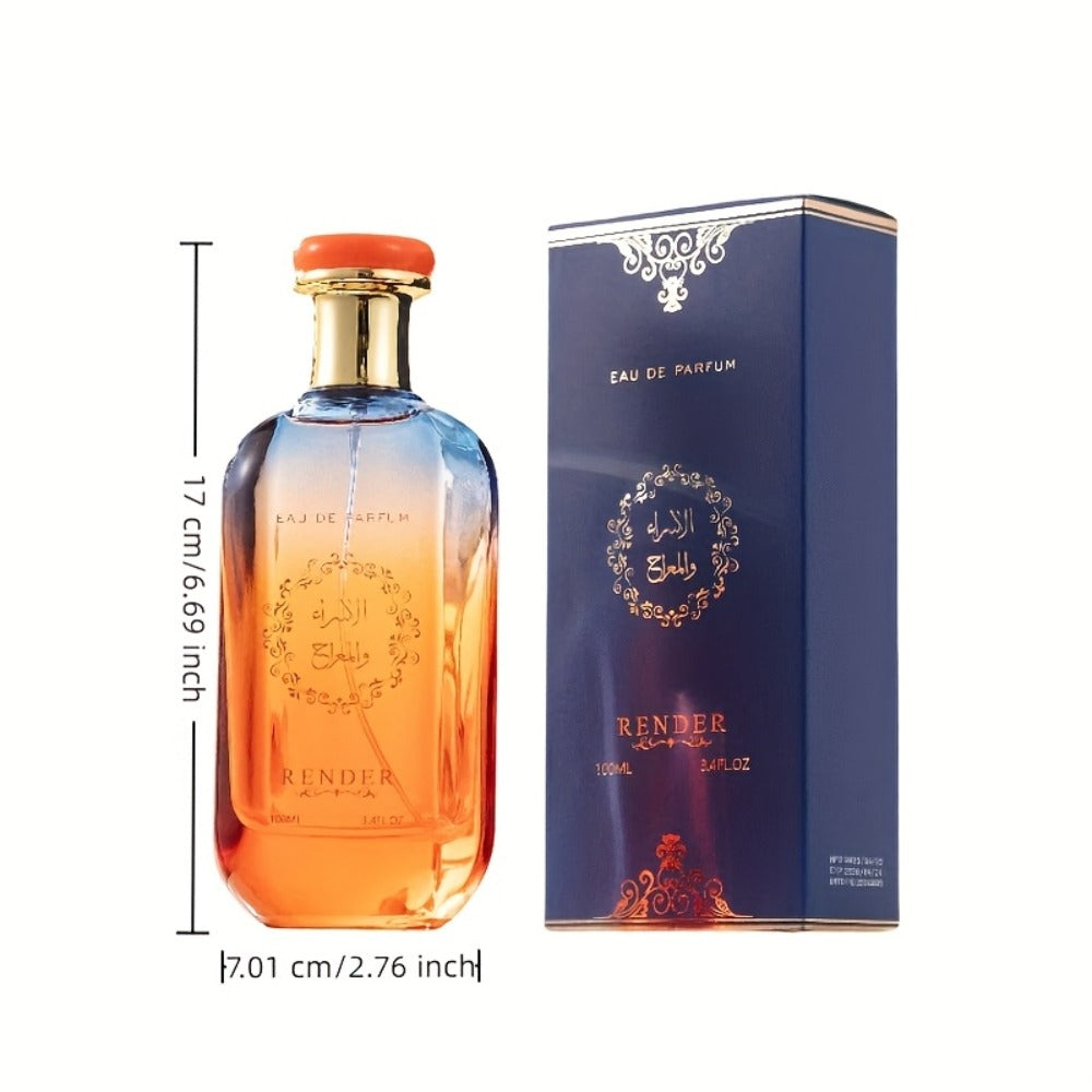 Men's Cologne 100ml Eau de Parfum Spray in Amber Gradient Glass Bottle with Blue Presentation Box — image 5