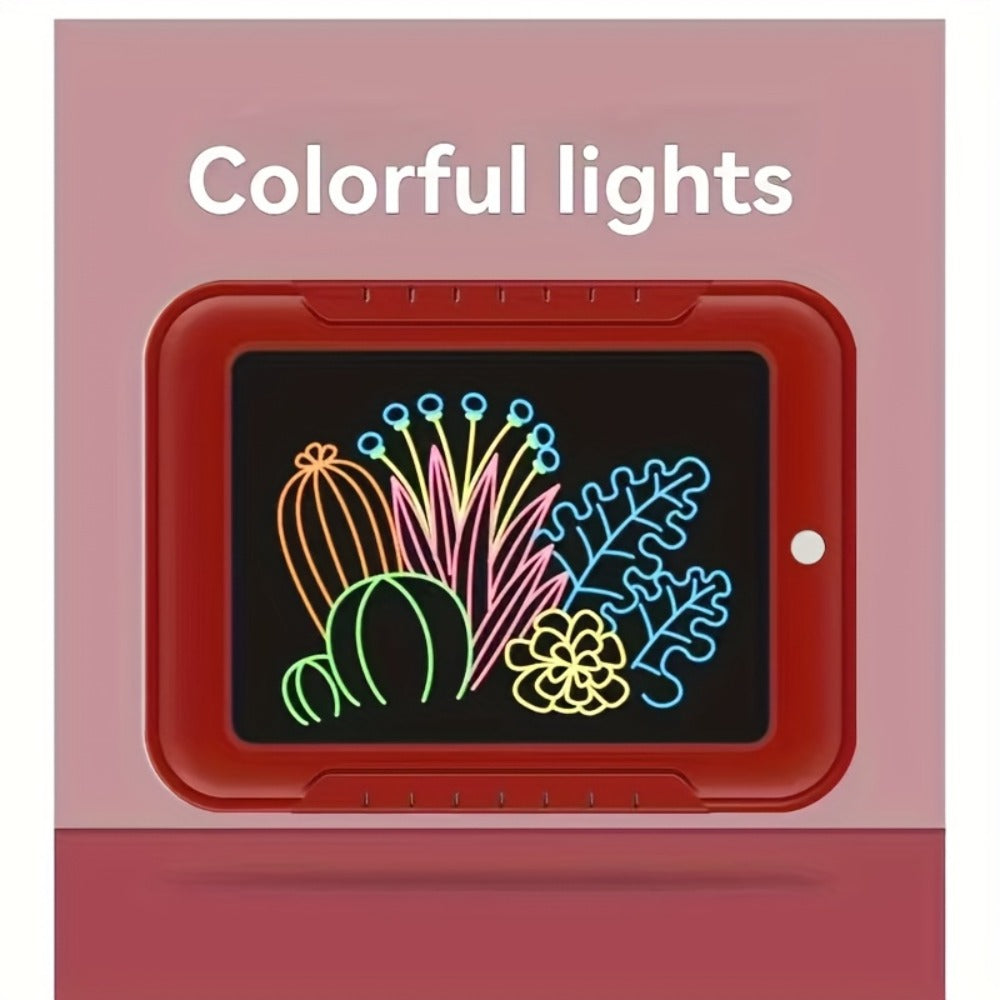 Light Up Drawing Board for Kids LED Doodle Art Set with Colorful Markers & 30 Cards Ages 3-8, Battery-Powered Glow Writing Bo