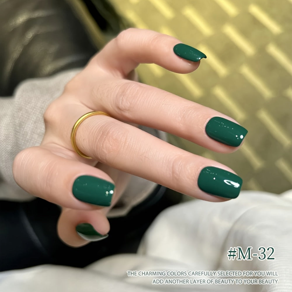 Gel Nail Polish Set with XEIJAYI Label, 6 Nude Pink Green and Glitter Colors, Shades 25 to 32 — image 7