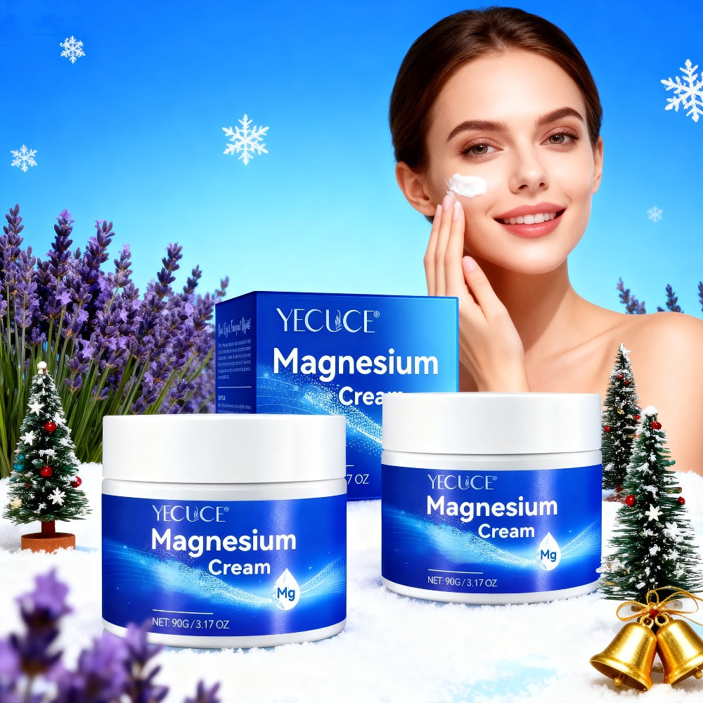 Magnesium Sleeping Cream 2-Pack 180g Each – Pure Magnesium Chloride Overnight Body Moisturizer, Alcohol-Free Dry Skin Relief 