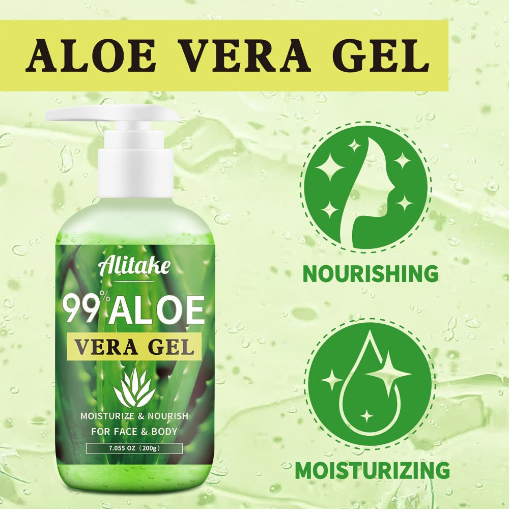 99% Pure Aloe Vera Gel 200ml / 7oz Fresh-Harvested Within 12 Hours for Bath Time, Home Spa and Personal Care — image 7