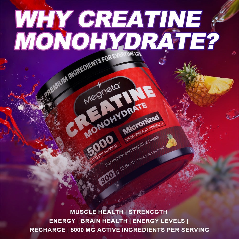 Micronized Creatine Monohydrate Powder 300g, 5000mg Per Serving, 60 Servings, Strength, Power & Focus Formula — image 8