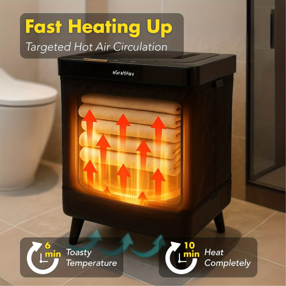 Electric Towel Warmer 35L Large Capacity Foldable Blanket Warmer with Timer & Drying Mode, Fast Heating — image 6