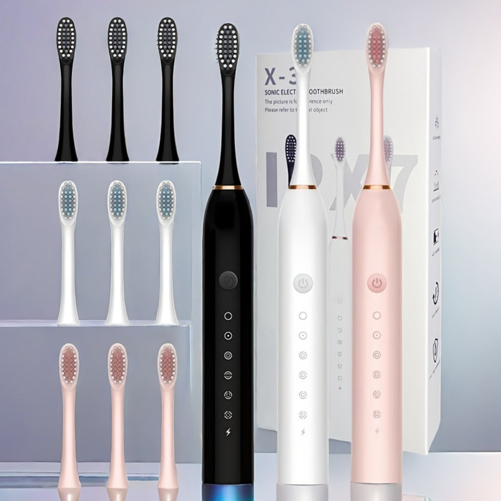 Electric Toothbrush with Six Brushing Modes, Two-Minute Timer, USB Charging and Three Color Options — image 1