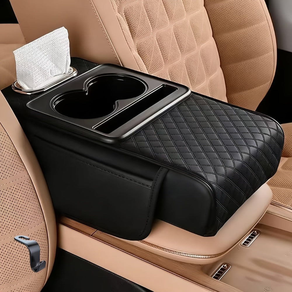 Center Console Armrest Organizer with Two Cup Holders, Tissue Slot, Side Pockets and Eight Color or Trim Options — image 12