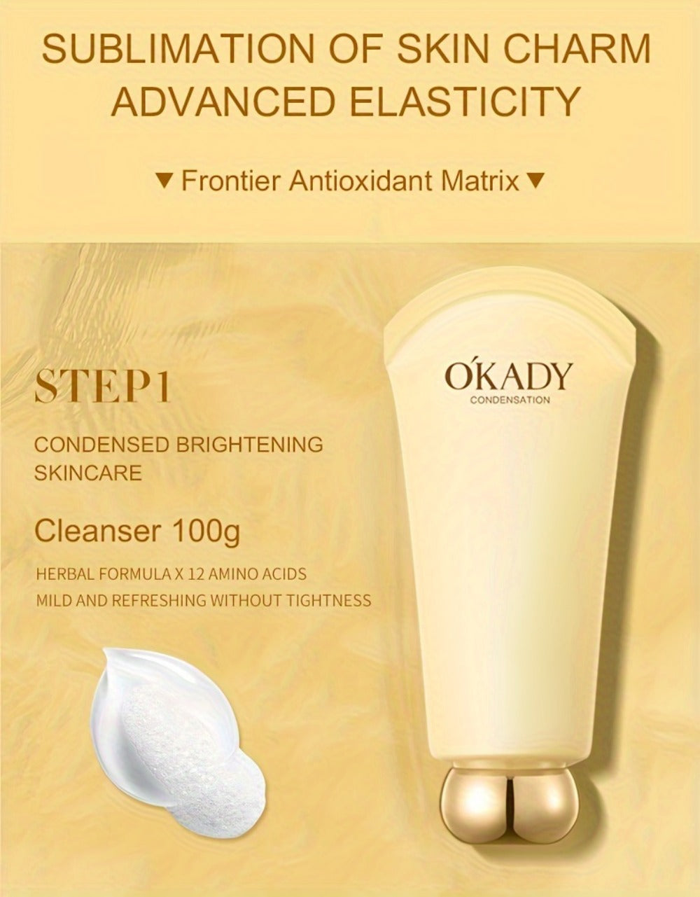 Skincare Set with OKADY Label, 9 Ginseng Products Including Cleanser Toner Essence Serum and Creams — image 14