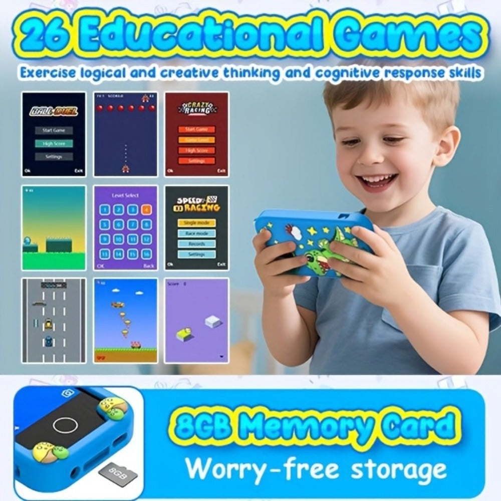 Kids Toy Mobile Phone with Dual Cameras, Touchscreen & MP3 Player, Educational Toy with Games, Alarm Clock & USB Charging — i