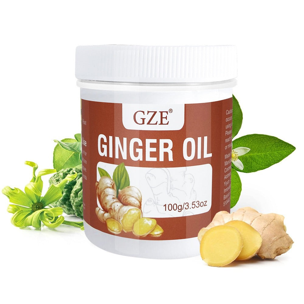 Hair Oil GZE Ginger 100g White Screw-Lid Jar with 3.53oz Label for Hair and Scalp Application — image 7