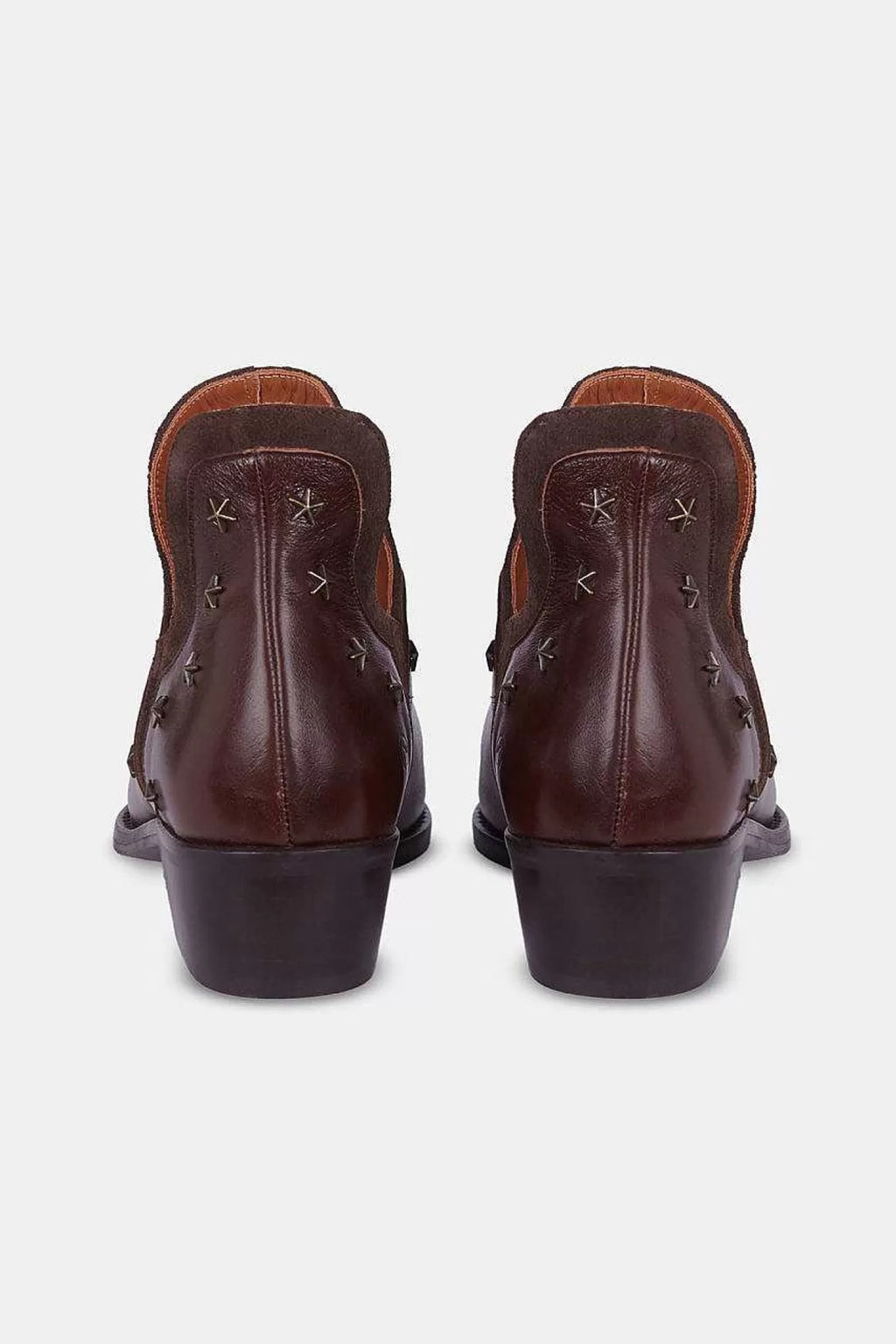 Fashion Ankle Boots With Metal Decoration Low Square Heel Large Size Ladies European And American Style