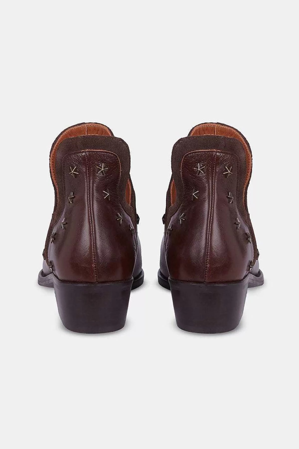 Fashion Ankle Boots With Metal Decoration Low Square Heel Large Size Ladies European And American Style