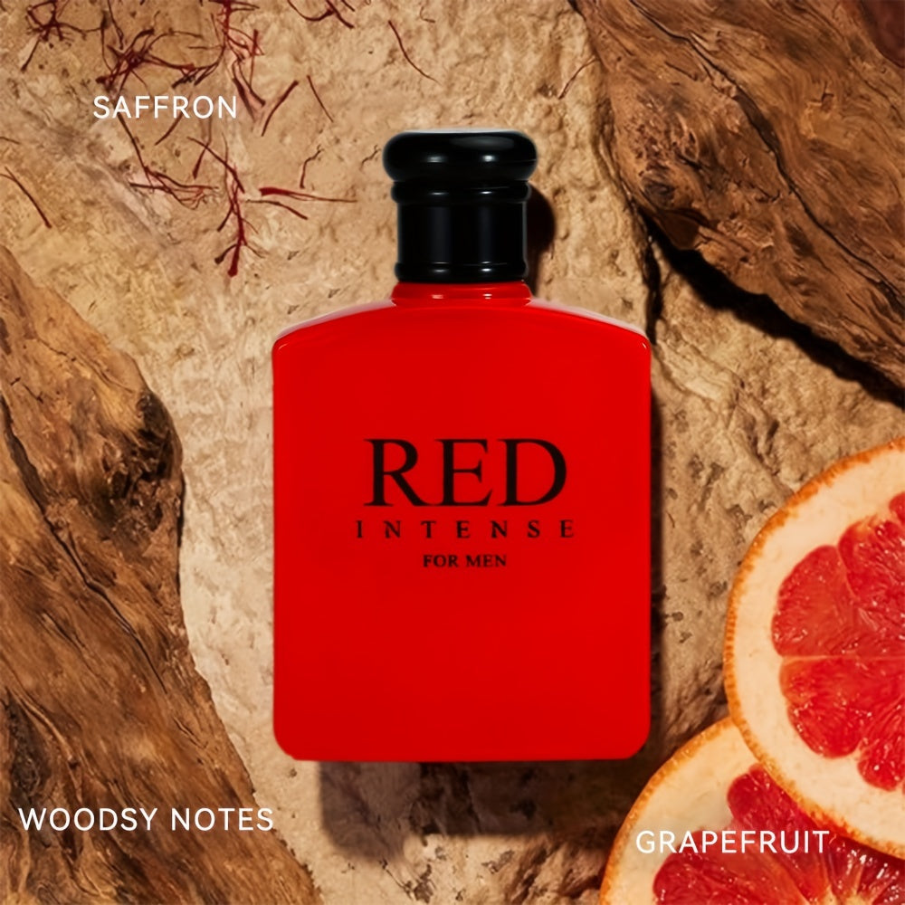 Cologne for Men Woody Spicy Fresh Eau de Toilette 3.4 oz - Cranberry Italian Lemon Grapefruit for Bath Time, Home Spa and Per