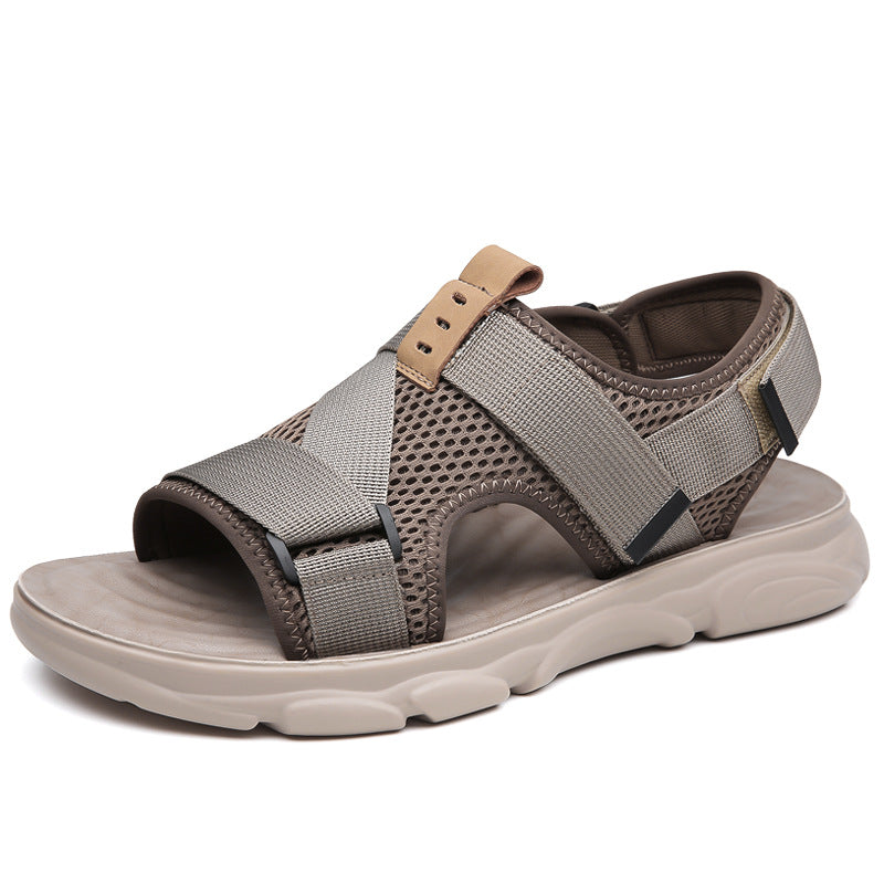 Men's Soft Bottom Non-slip All-matching Outer Wear Roman Beach Shoes