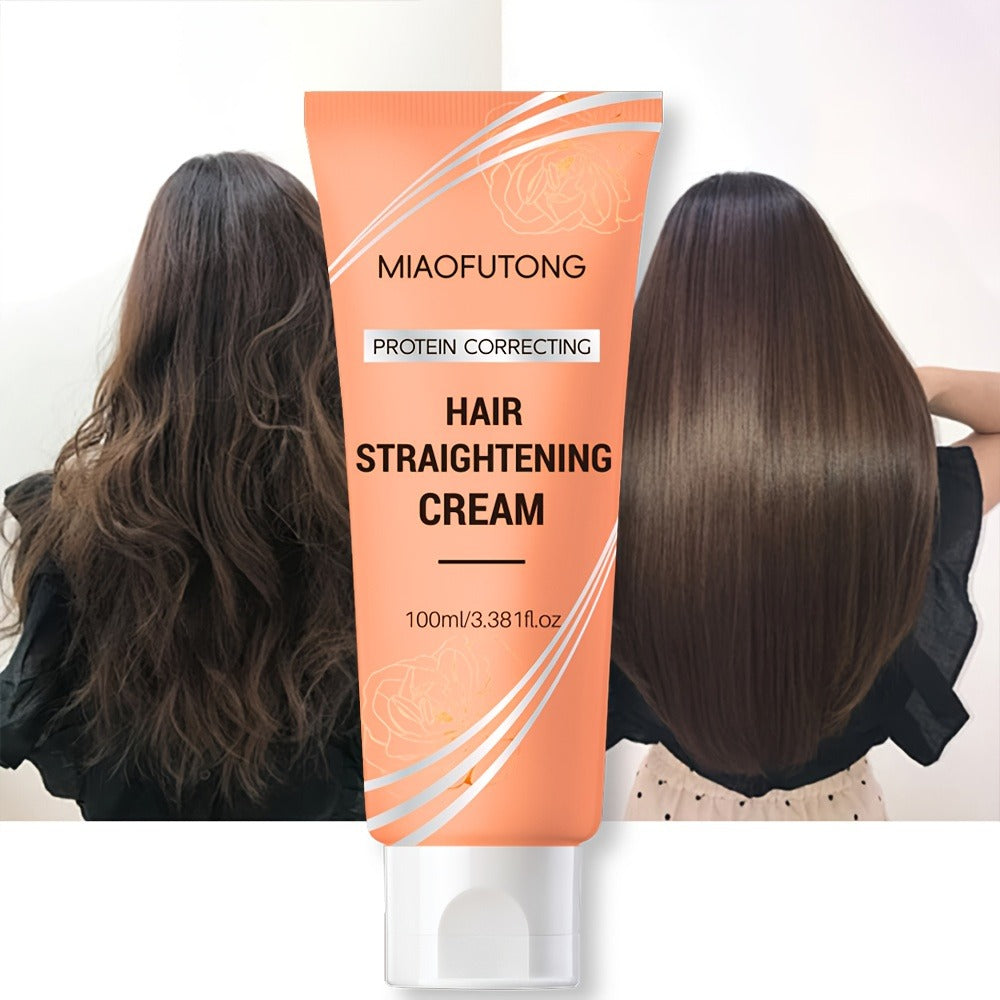 Smoothing Hair Straightening Cream with Protein & Keratin, Deep Frizz Control Treatment for All Hair Types — image 6