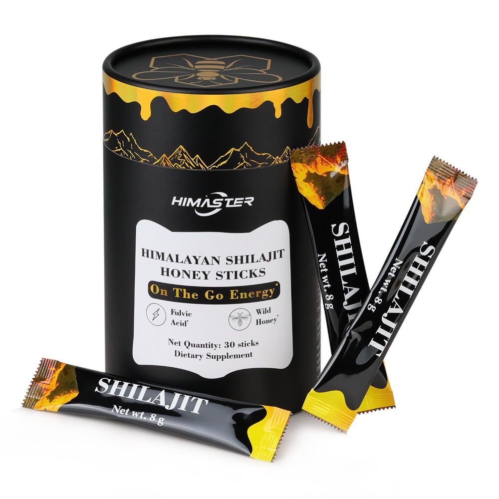 Herbal Supplements with HIMASTER Label, Shilajit Honey Saffron Sticks, 30 Sticks per Package — image 8
