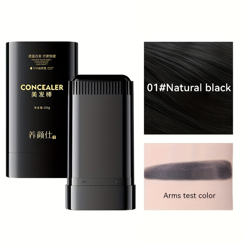 Gray Root Touch-Up Stick with Built-in Comb – Waterproof Sweatproof Instant Gray Coverage | Easy Twist Applicator | Plant-Bas