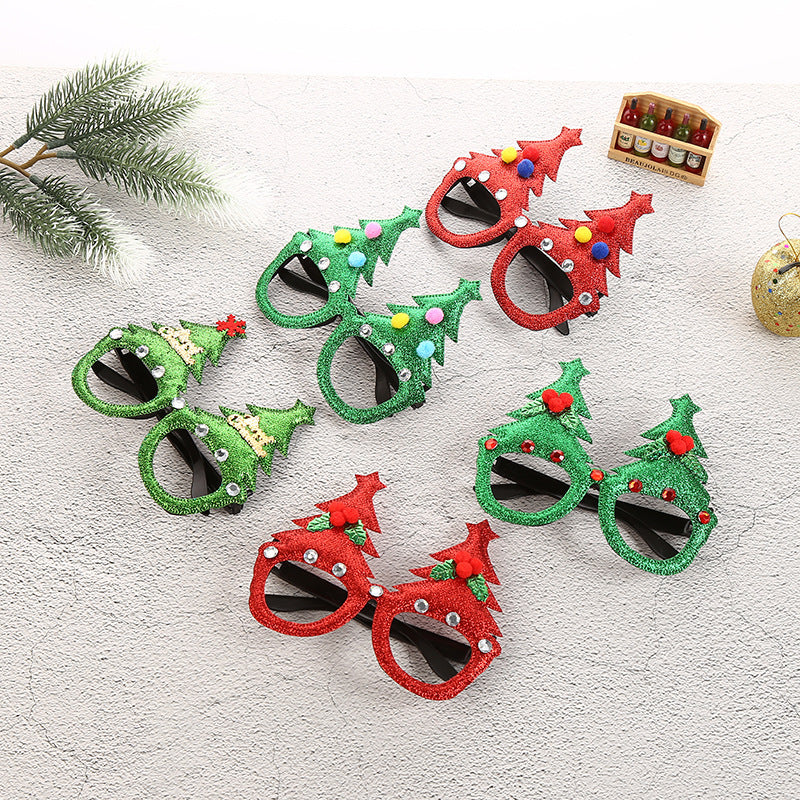 Luminous Christmas novelty glasses | glitter antlers and festive styles
