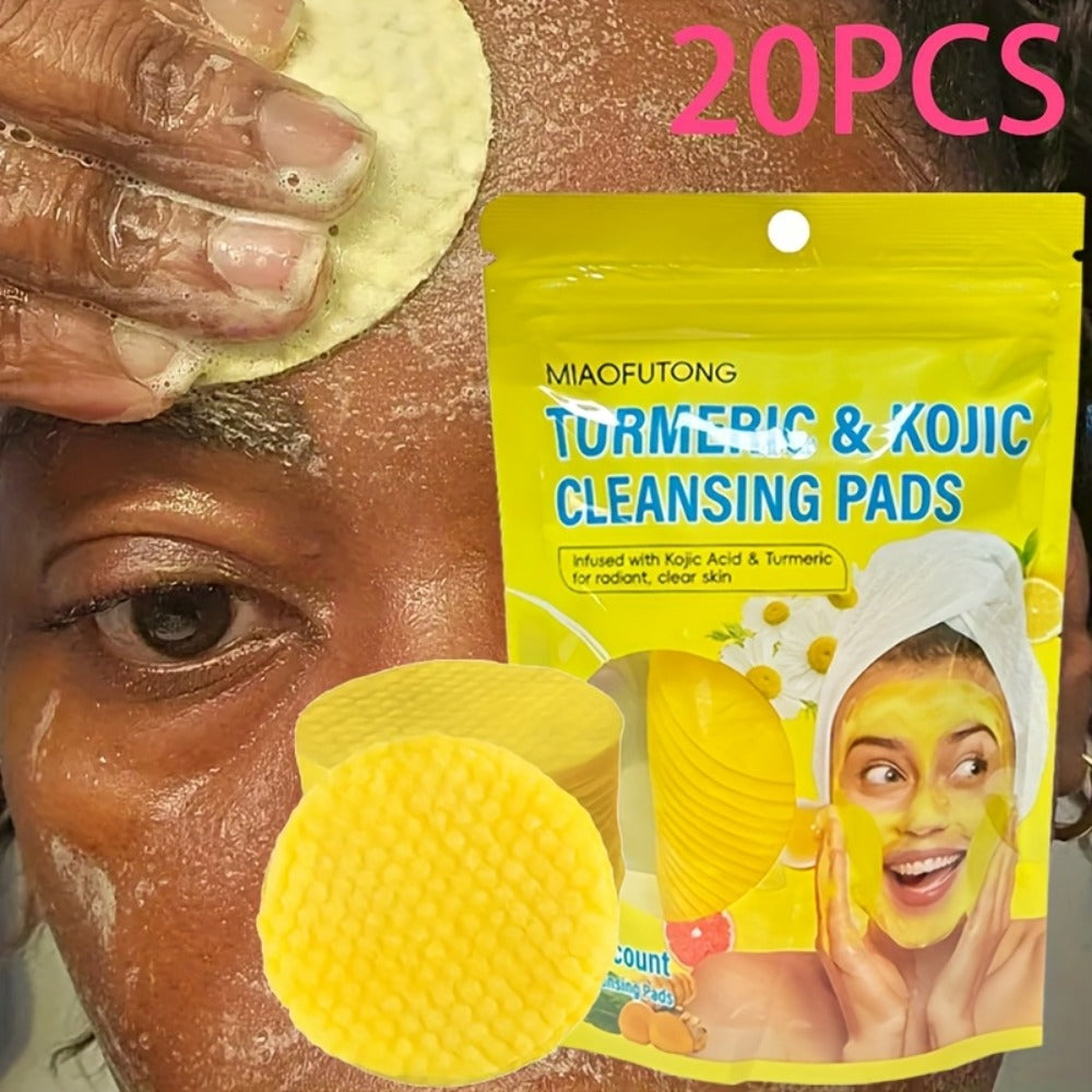 AHA Exfoliating Face Pads 20 Sheets with Ginger - Alpha Hydroxy Acid 0.3% Oil Control Deep for Bath Time, Home Spa and Person