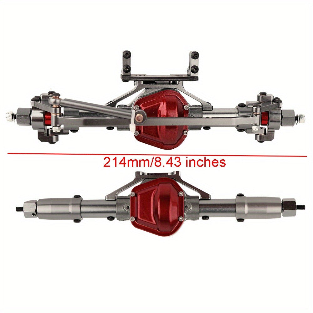 SCX10 Metal Axle Upgrade Kit CNC Aluminum Alloy Front & Rear Straight Axles – Compatible with Axial SCX10 90046 90047 1/10 RC