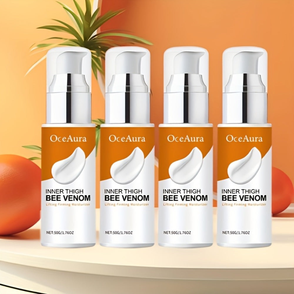 Body Cream OxeAura 50g Pump Bottles in Two- or Four-Piece Options with Bee Venom for Inner Thigh Application — image 5