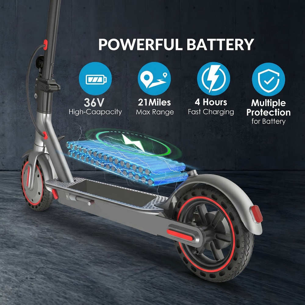 Electric Scooter for Adults 350W Motor 19 MPH 21-Mile Range Foldable with the Listed Color, Size or Set Options for Everyday 