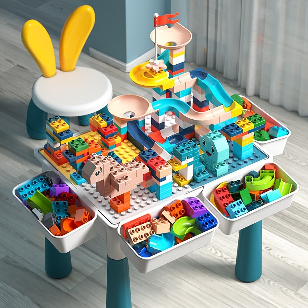 Kids Building Block Table & Chair Set with Storage Boxes with the Listed Color, Size or Set Options for Everyday Use — image 