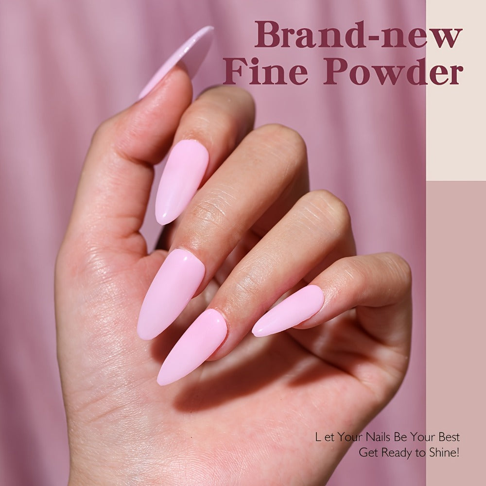 Acrylic Nail Kit NOCIS Four 10g Pink, Mauve and Glitter Powders with Liquid Monomer, Three Brushes and File — image 8