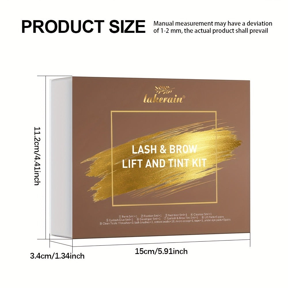 Lash Lift Kit & Brow Lamination Tint Set, 2-in-1 Eyelash Perm & Eyebrow Lamination with Black Brown Tint Dye — image 6