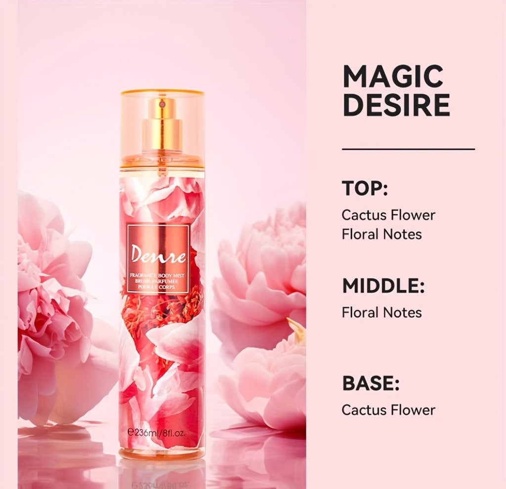 Body & Hair Fragrance Mist for Women 2PCS Set - Perfume Spray 8 fl oz, Fruity Floral Scents Peach Pear Cherry Blossom — image