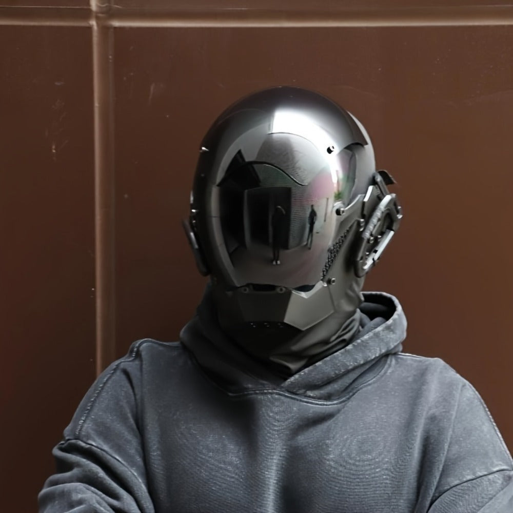 Cyberpunk Mask in a Reflective Design with Adjustable Rear Straps — image 7