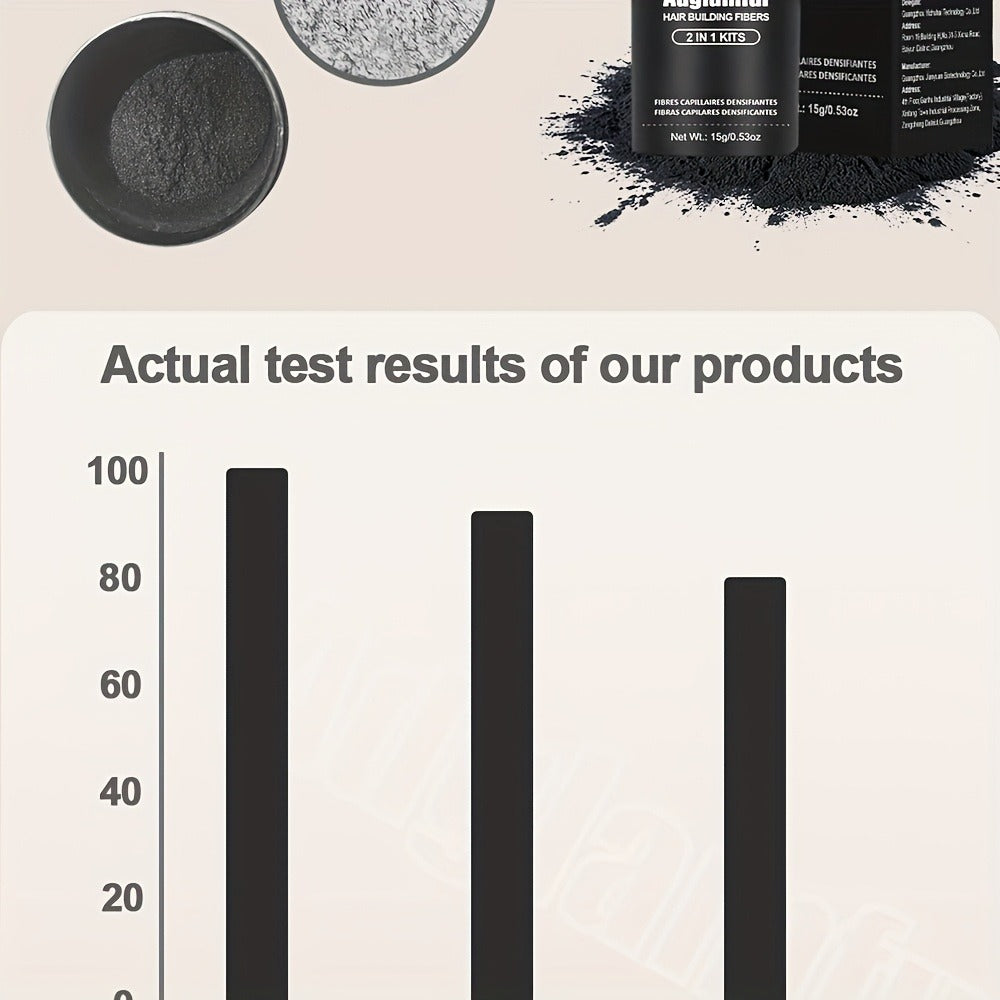 15-Gram Hair Fiber Kit with Directional Spray Applicator in Four Black and Brown Shade Options — image 22
