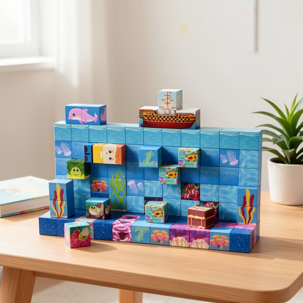 Ocean Adventure Magnetic Building Blocks 54/100pcs with the Listed Color, Size or Set Options for Everyday Use — image 8