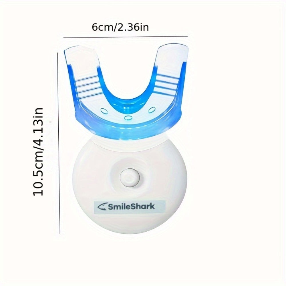 Battery-Powered LED Teeth Whitening Kit with Three Gel Syringes, Mouth Trays and Storage Case — image 4