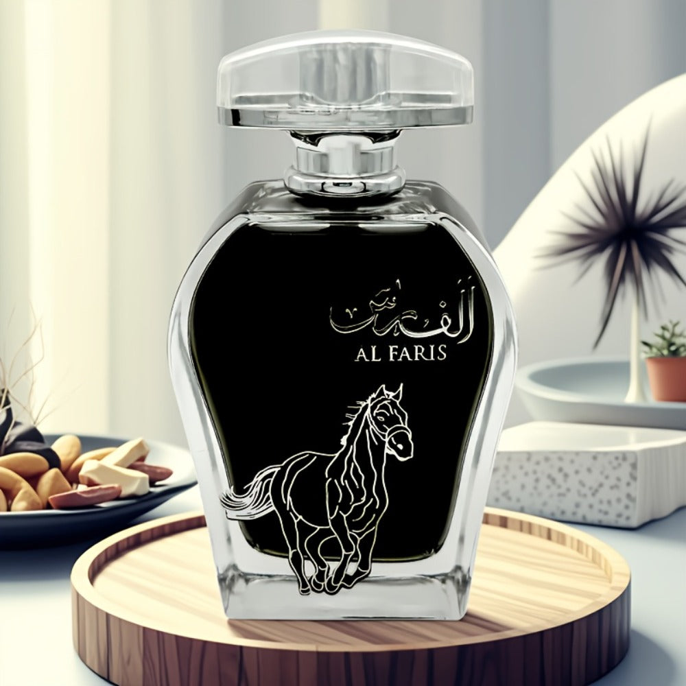 AL FARIS Black Mustang Men Cologne Eau de Parfum 3.38 oz 100ml Dubai Arabian Oriental Fragrance Woody Oud Musk Spray — image 