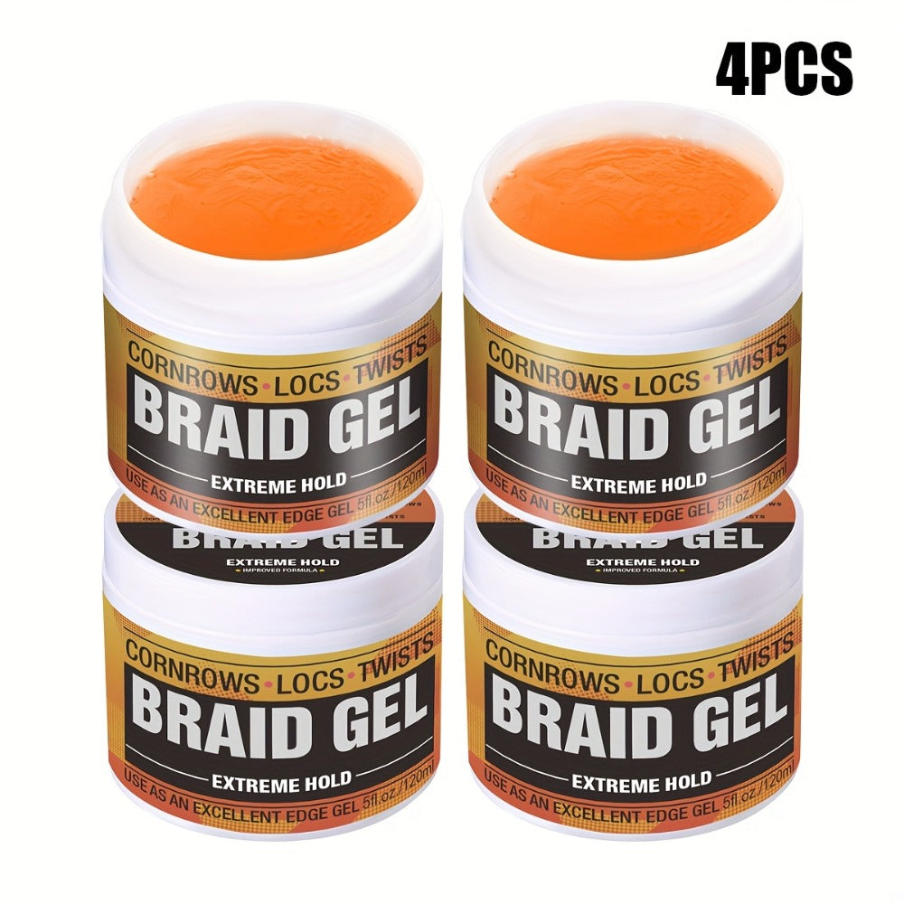 Extreme Hold Braid Gel & Edge Control Hair Wax Pomade – Anti-Frizz, Moisturizing, Long-Lasting for Braids, Locs, Twists & Sle