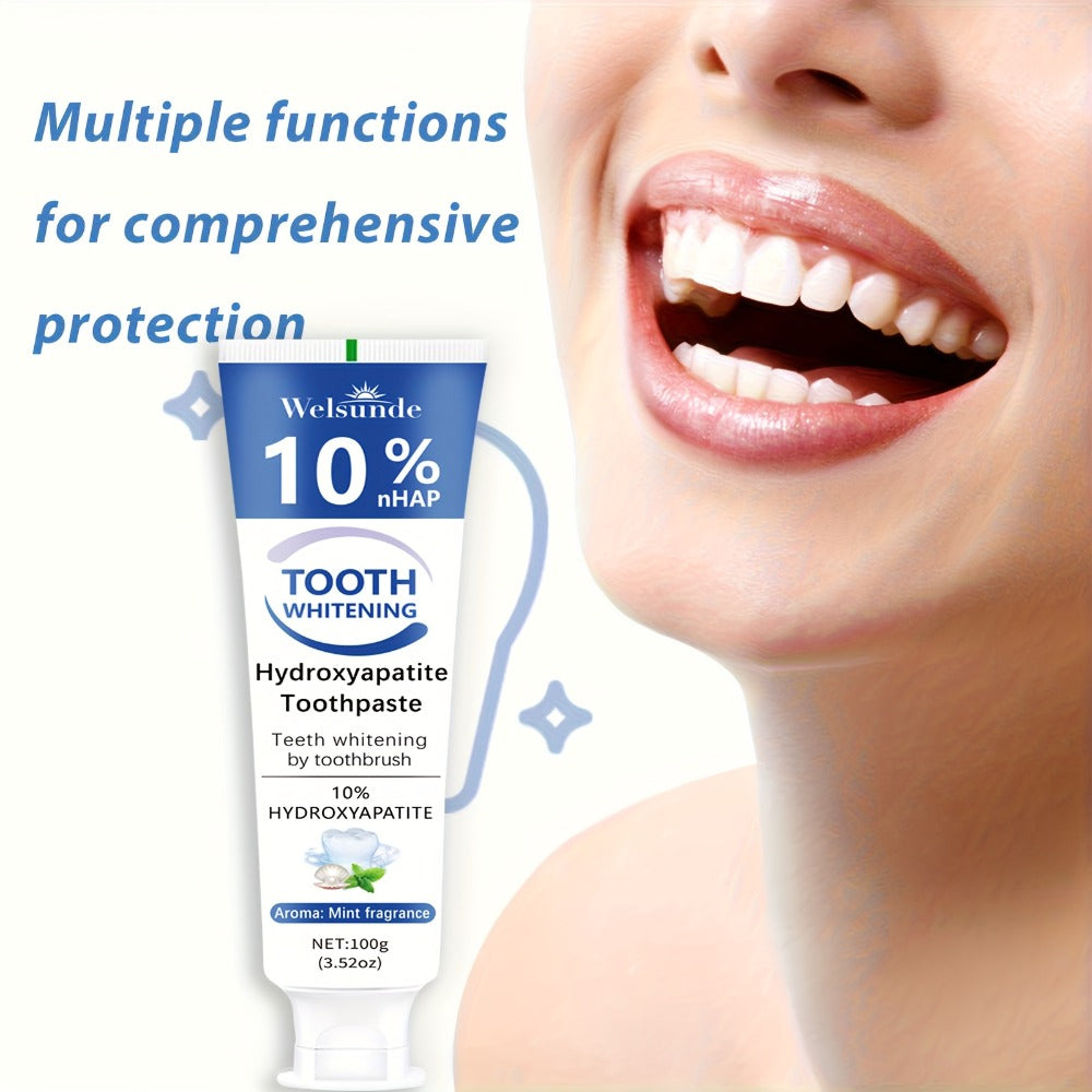 Two-Pack 100g Mint Toothpaste Tubes with 10% Hydroxyapatite Highlighted on the Package Labels — image 7