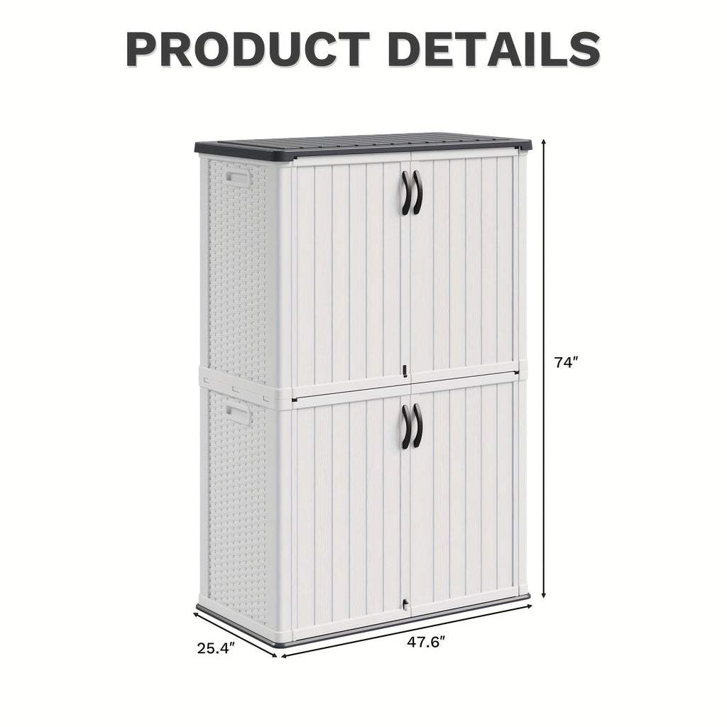 Resin Deck Box Lockable Outdoor Storage, for Garden, Patio and Yard Use, with the Listed Configuration — image 6