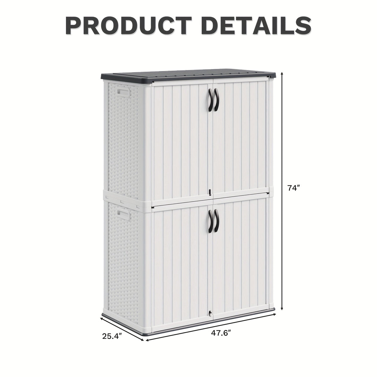 Resin Deck Box Lockable Outdoor Storage, for Garden, Patio and Yard Use, with the Listed Configuration — image 6