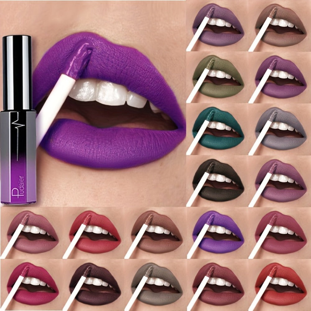 Semi-Matte Liquid Lip Color in Six Numbered Shades with 9.3cm Gradient Tube and Wand Applicator — image 2