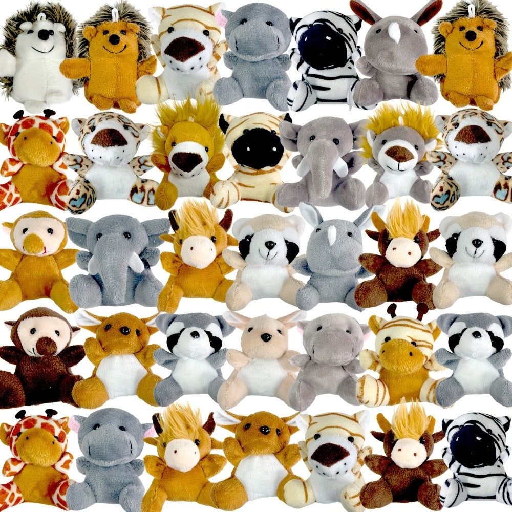 Stuffed Animal Mini Forest Animal Set with 12- or 24-Piece Pack Options for Party Favors and Prizes — image 8