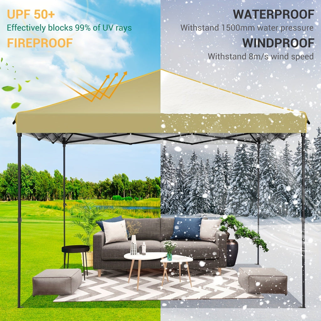 10x10ft Pop-Up Canopy Tent with Four Removable Sidewalls, Mesh Windows and Five Color Options — image 11
