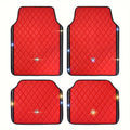 Quilted Crown Car Floor Mats, Four-Piece Set in Red, Black or Prismatic Embossed Style Options — image 12