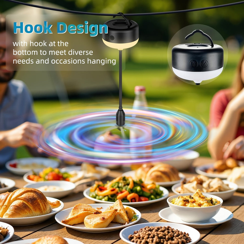 Desktop Reflective-Blade Fan Pest Control Device with Amber Light, Flexible Neck and USB Power for Tabletop Use — image 2