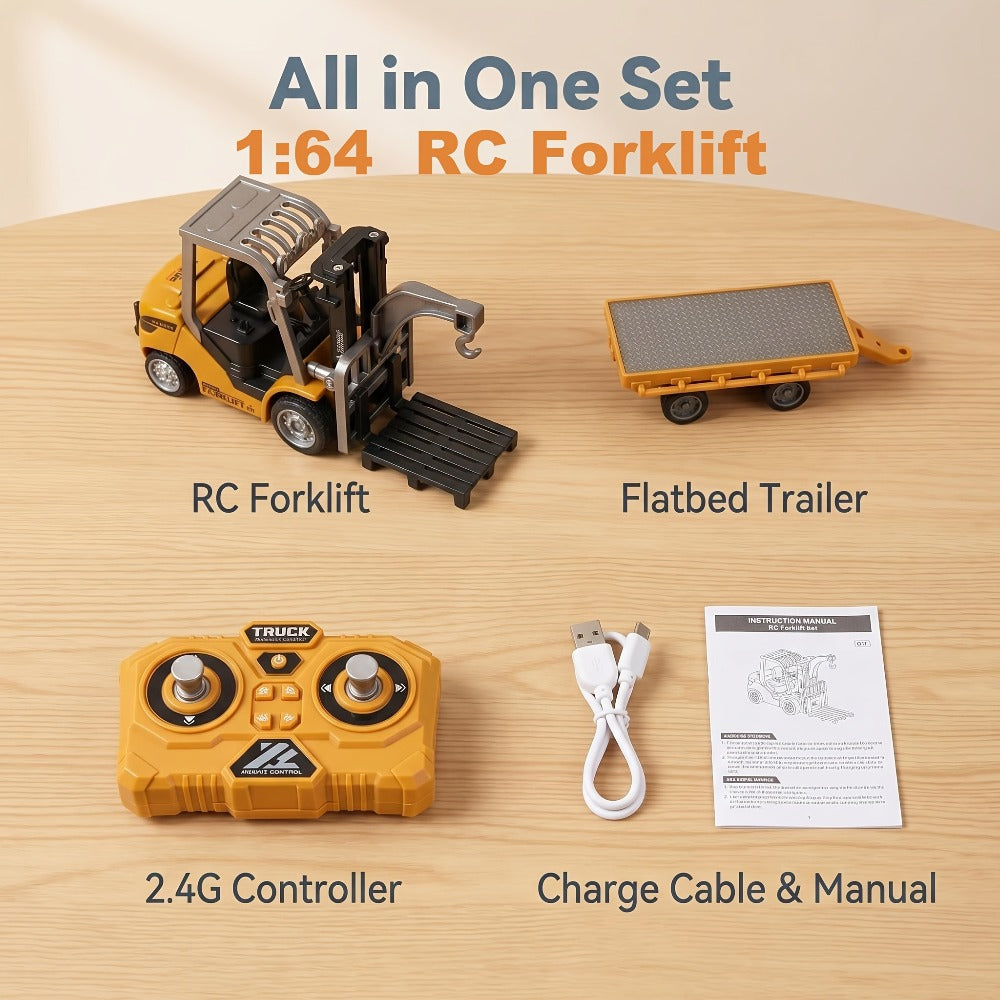 RC Construction Truck Toy 1:24 Scale Alloy Bulldozer Dump Truck & Excavator, 11-Channel Remote Control with Forward — image 5