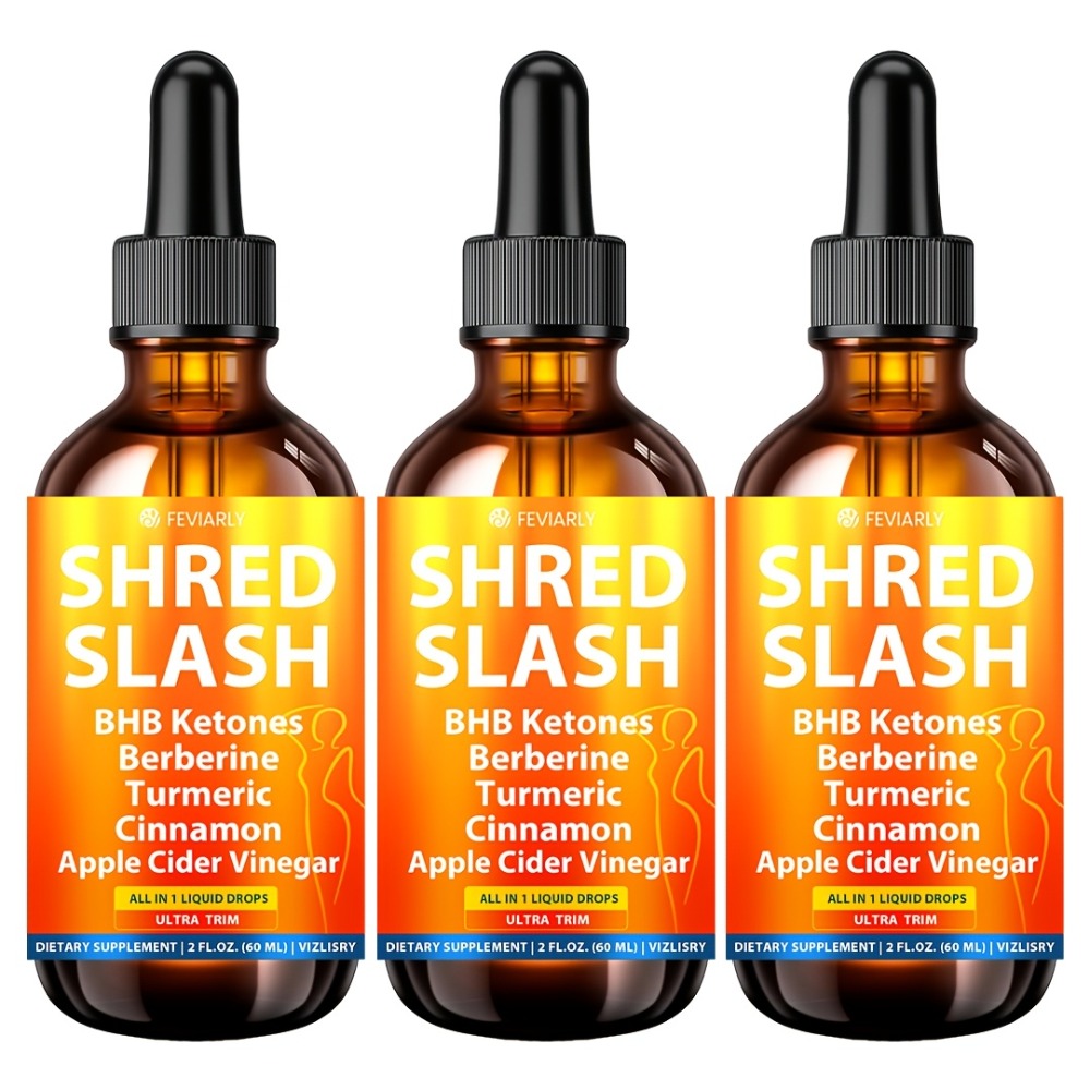 Lipo Slash 16-in-1 Weight Loss Liquid Drops for Women & Men with BHB Ketones Berberine Turmeric Apple Cider Vinegar Probiotic