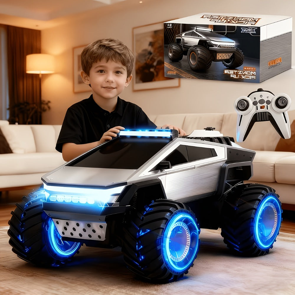 1:12 Scale RC Monster Truck 4WD, Remote Control Cybertruck & Pickup Truck with LED Lights & Sound Effects — image 2