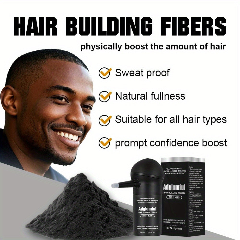 15-Gram Hair Fiber Kit with Directional Spray Applicator in Four Black and Brown Shade Options — image 4