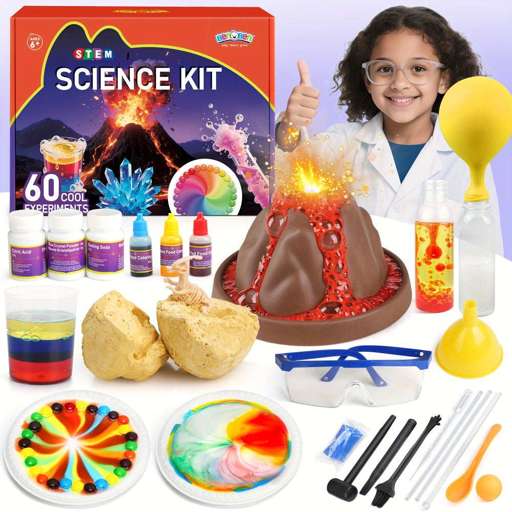 STEM Science Kit for Kids Ages 6-12, 60 80 105 Lab Experiments, Chemistry Set with Crystal Growing & Chemical Reactions — ima